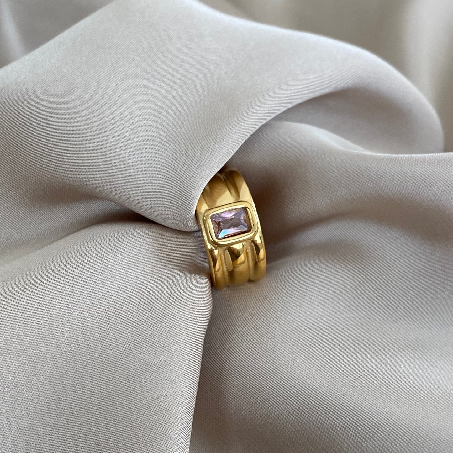 Stone Triple Ring