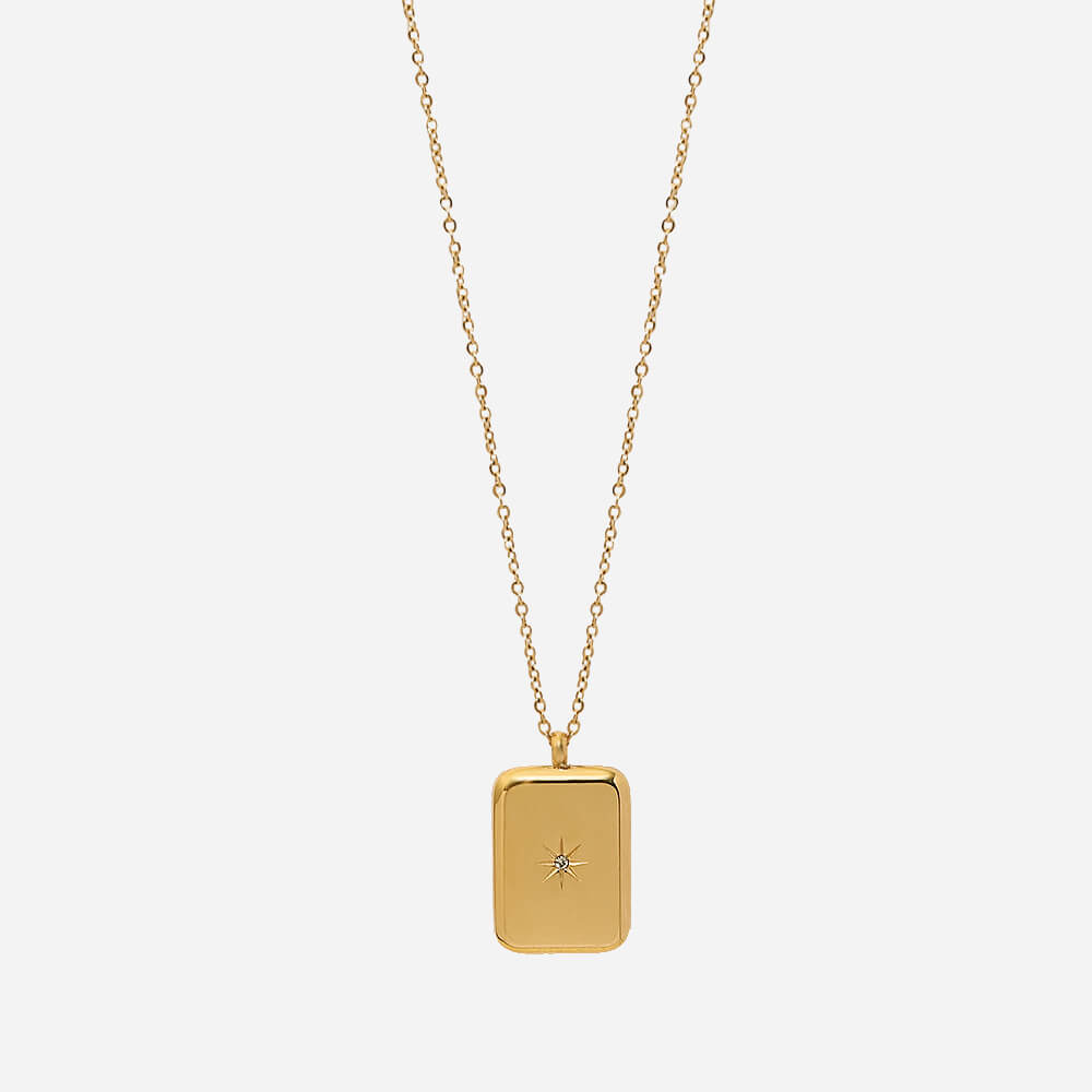 Baguette Pendant Necklace