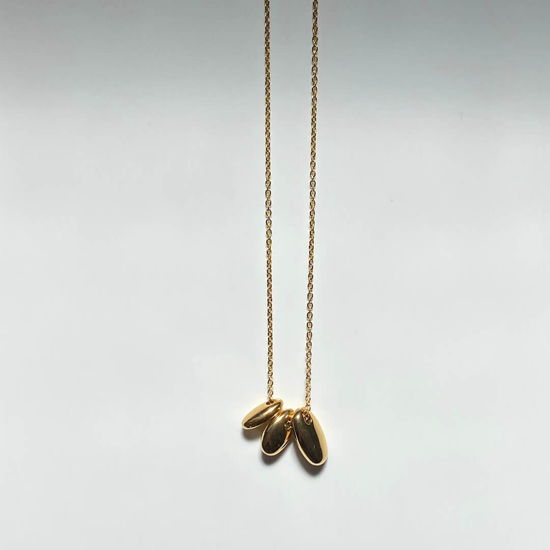 Triple Bean Pendant Necklace