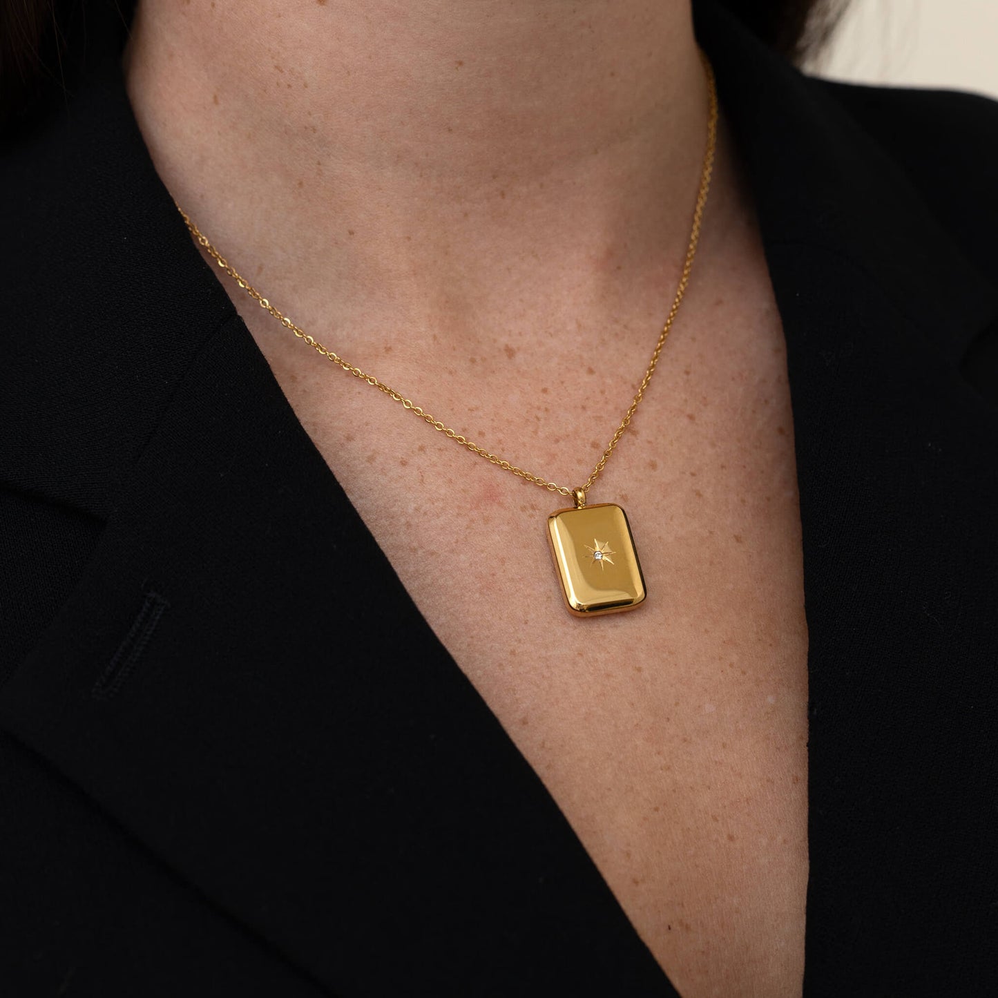 Baguette Pendant Necklace