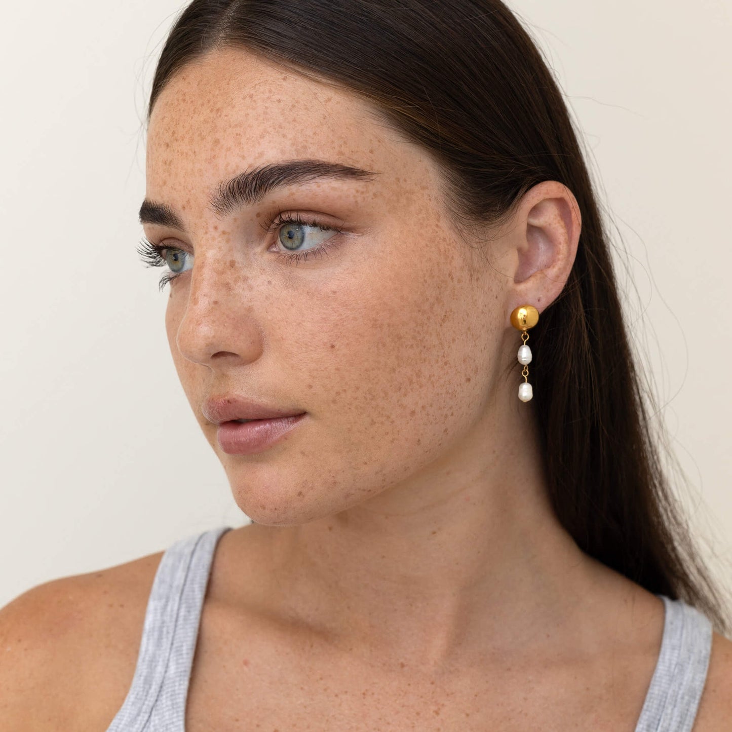 Freshwater Pearl Double Drop Earring