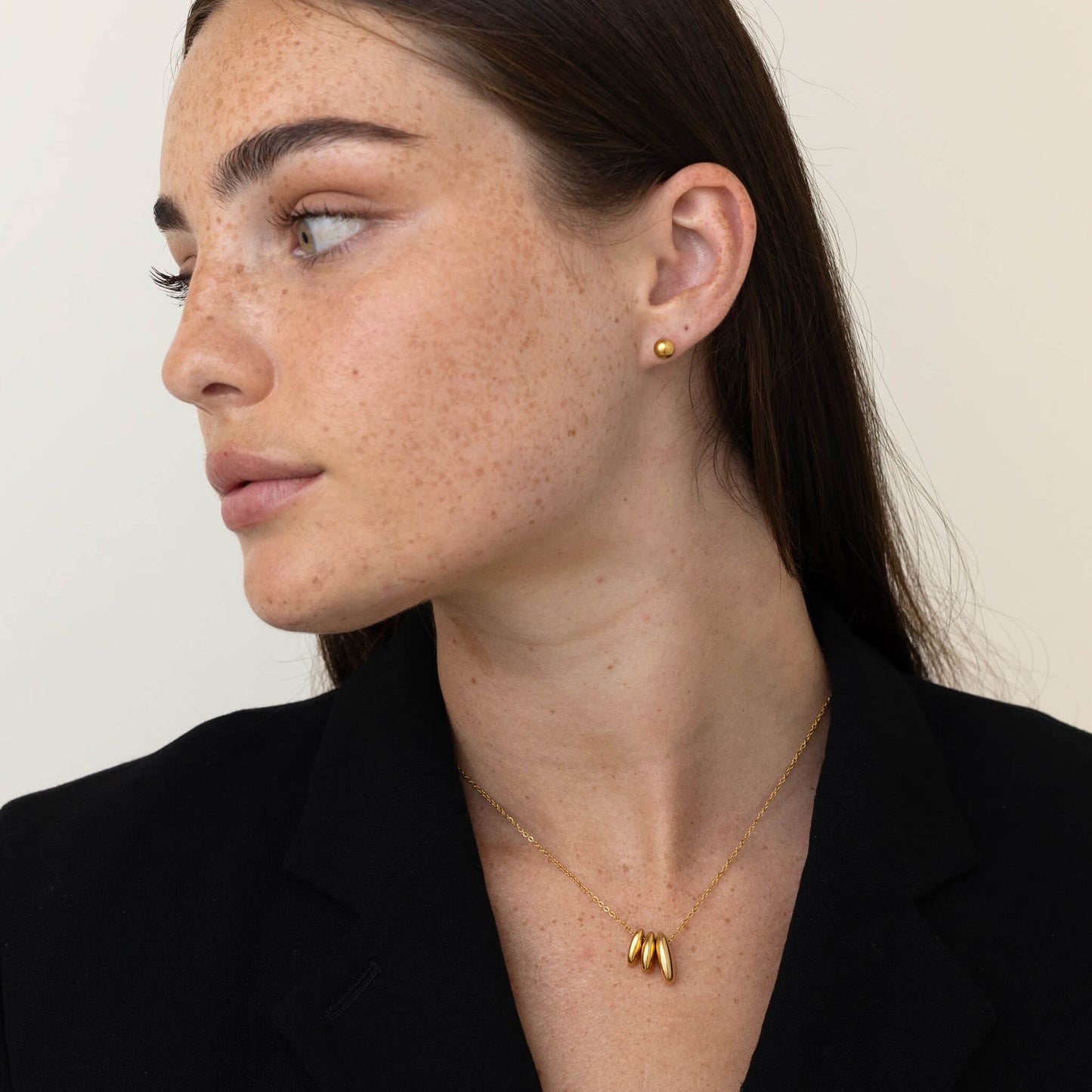 Triple Bean Pendant Necklace