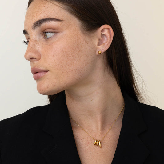 Triple Bean Pendant Necklace
