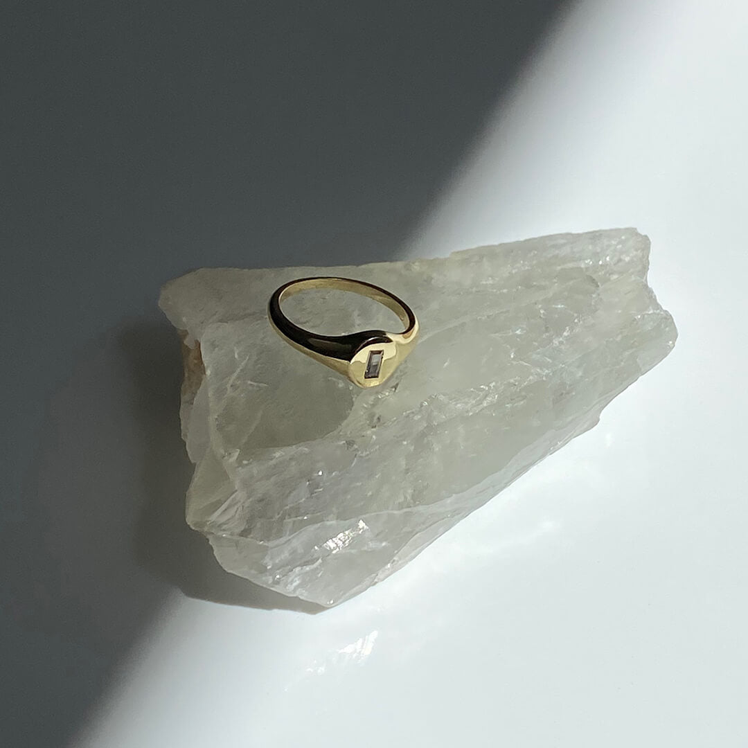 Zara Zircon Signet Ring
